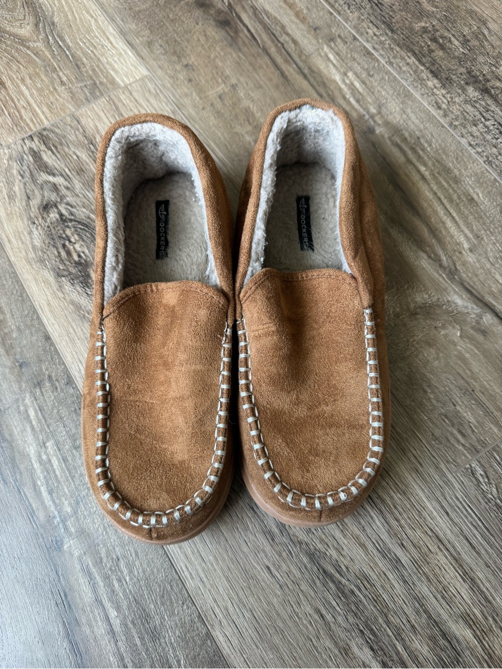 Dockers Men's Tan Suede Moccasin Slip-On Loafers